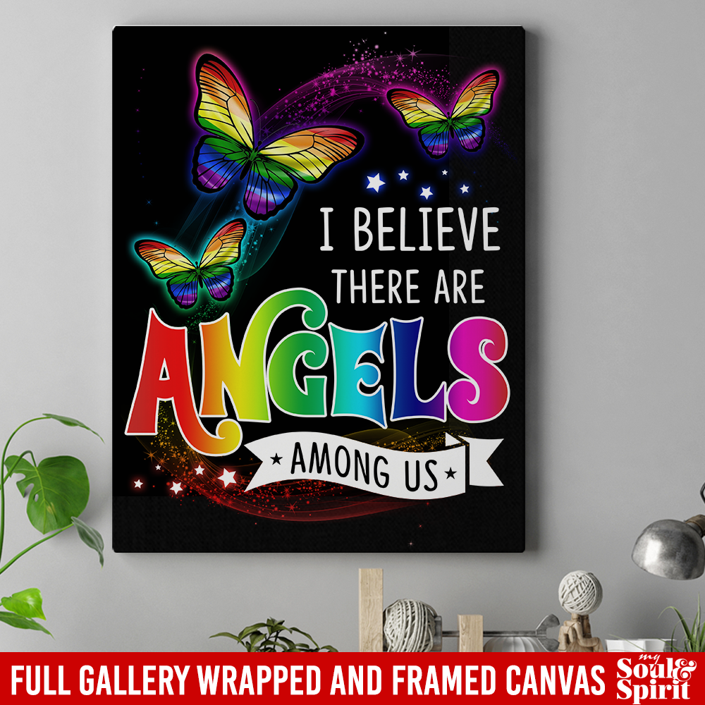Butterfly Canvas - I Believe There Are Angels Among Us Canvas Wall Art Decor